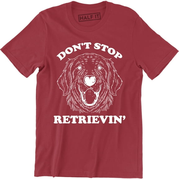 Vintage Don't Stop Retrievin Dog Face Cute Animal Pet Lover Men's T-Shirt