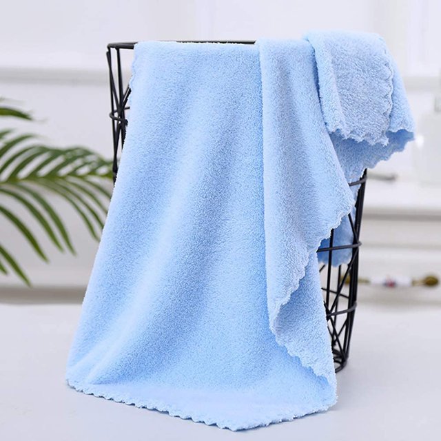 Pompotops Cotton 2 In 1 Bath Towel And Face Towel Soft-Bath Towels Set OF 2pc Clearance