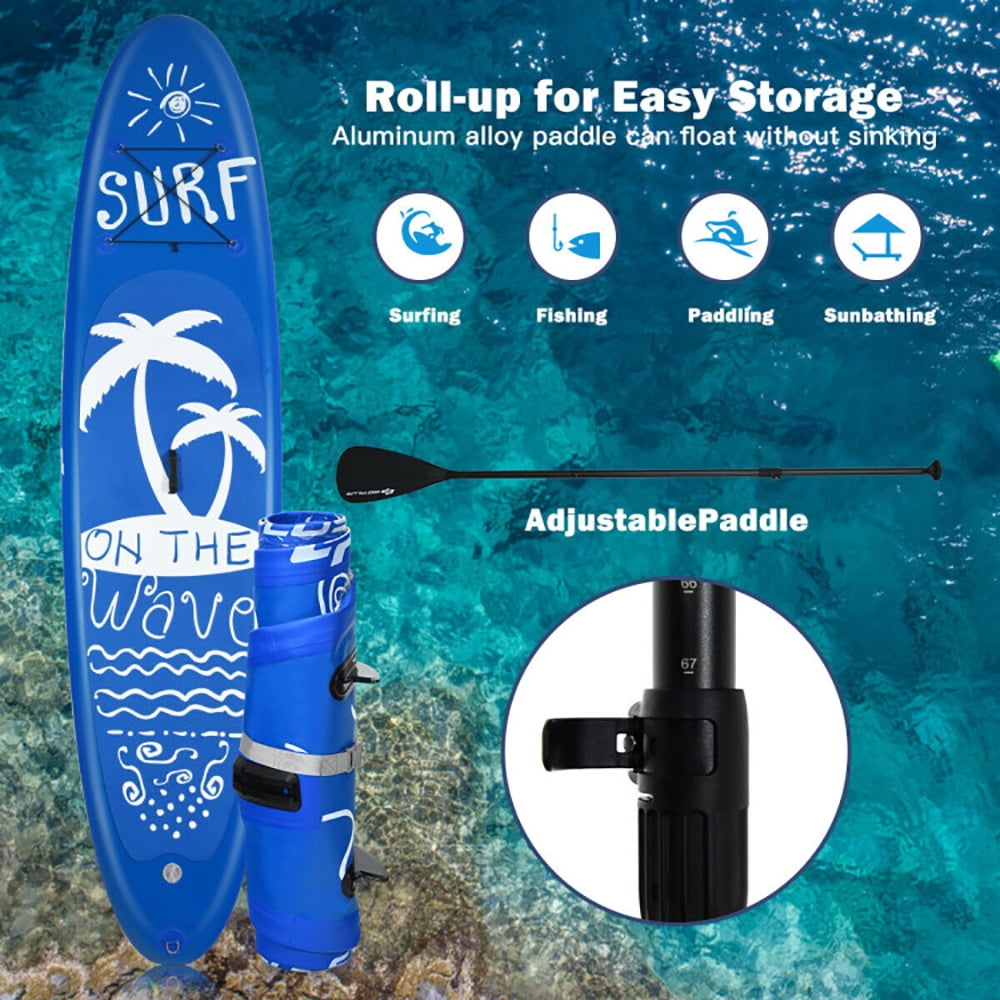 Spaco Inflatable & Adjustable Stand Up Paddle Board-M, Wide Stable Design, Non-Slip Comfort Deck for Youth & Adults