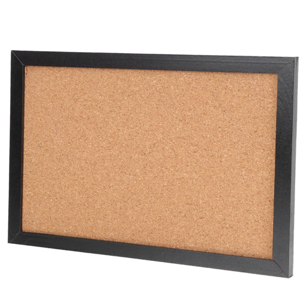 OFFIGAM Black Framed Cork Board for Office and Home, Ideal for Messages, Photos, Notes Display, Bulletin Board, Wall Mounted