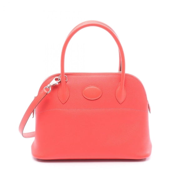 Pre-Owned Hermes Hermès Bolide 27 Handbag, Leather, Epsom Women's, Red, 041693CK (Good)