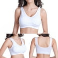 thumbnail image 3 of Yoone Women V-Neck Stretch Wire Free Pure Color Bra Yoga Sports Crop Tops Sleepwear, 3 of 7