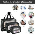 thumbnail image 5 of Travel Toiletry Bag, Travel Makeup Bag, 3 Pcs Clear Toiletry Bags for Traveling, Black, 5 of 6