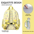 thumbnail image 5 of Yellow Princess Unicorn Pattern Backpack for School,Cute School Bag,Schoolbag with Adjustable Shoulder Straps & Padded Back,15.25"x11.5"x5.25", 5 of 5