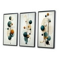 thumbnail image 3 of Designart "Circular Geometry Minimal Sweet Serenity II" Modern Geometric Framed Wall Art Set Of 3 - White Abstract Frame Gallery Wall Set For Home Decor, 3 of 7