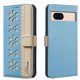 thumbnail image 1 of For Google Pixel 8a Leather Case BINFEN COLOR BF36 Floral Pattern Phone Cover RFID Blocking Wallet S, 1 of 5