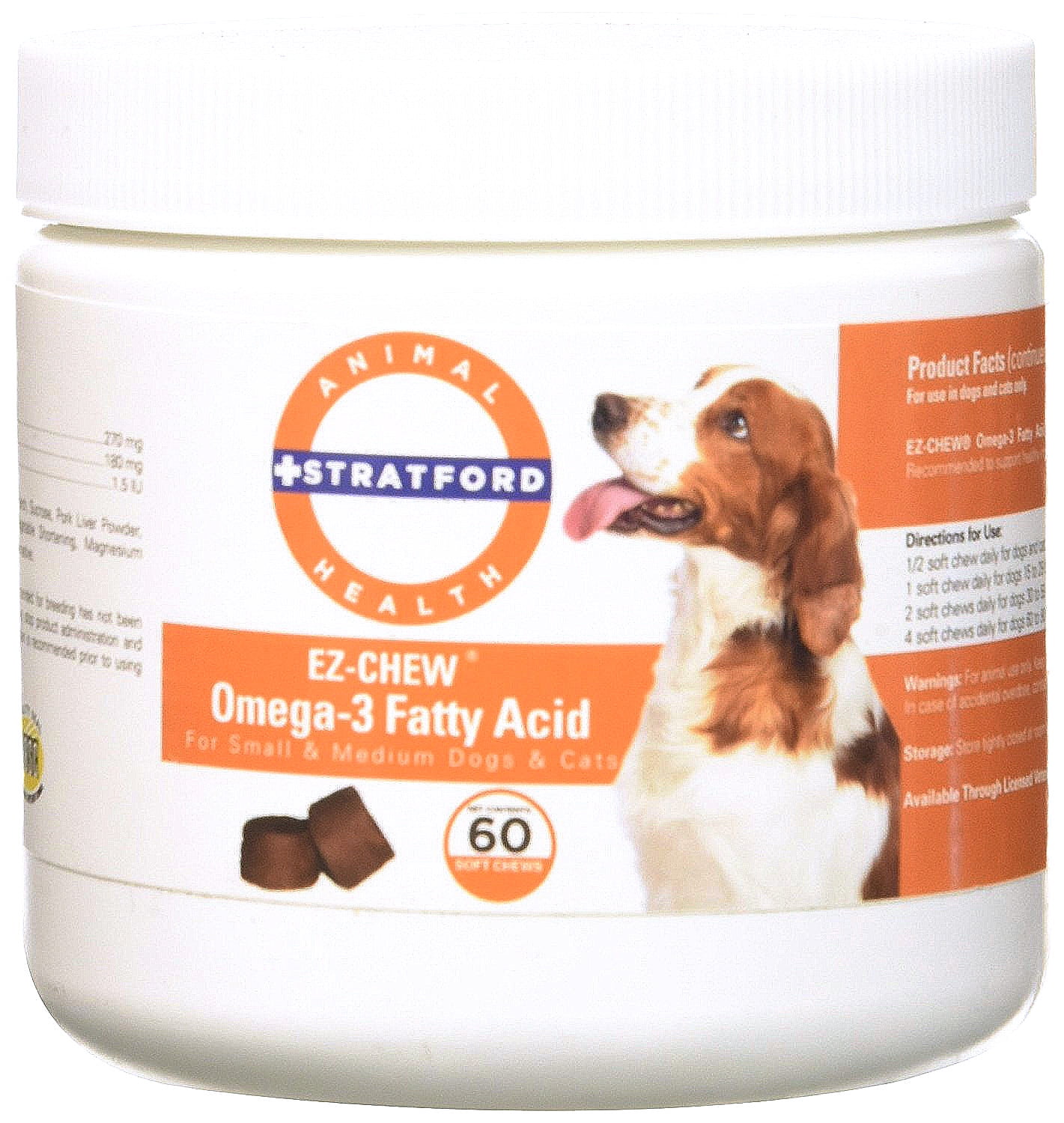 EZCHEW Omega 3 Fatty Acid Max Strength for Small and Medium Breeds 60