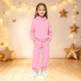 thumbnail image 2 of WhouRiu Girls Casual Outfits Cozy Pullover Hoodies And Sweatpants Sets Kids Autumn Clothes, 2 of 4