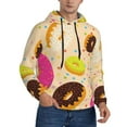 thumbnail image 2 of Naloa Donuts Men's Casual Hooded Collar Drawstring Hoodies Pullover Sweatshirts Casual Long Sleeve Shirts-Medium, 2 of 7
