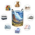 thumbnail image 4 of Balery Western Desert Cactus Cesta de ropa redonda con asas, impermeable, independiente, para ropa, juguetes, dormitorio y familia-Small, 4 of 6