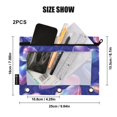 thumbnail image 3 of 2 Pack Flip Folders with Clear PVC Window Binder Pouches 3-Ring Binder Organizer for Office & Home Pink-purple Hearts, 3 of 6