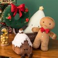 thumbnail image 3 of Advancent Almohada de algodón cómoda y suave Feliz Navidad adecuada para todas las edades regalos tema navideño Decoración del hogar tipo 1, 3 of 6