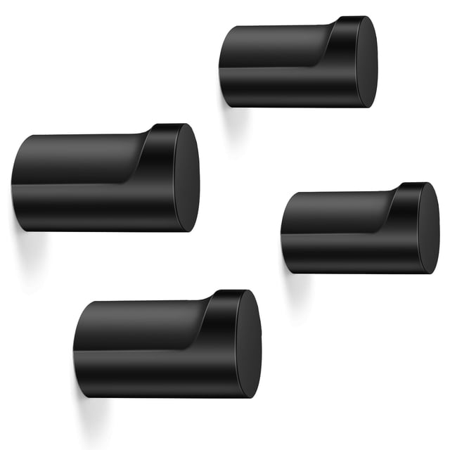Ganchos de pared bsdonte Wood, paquete de 4 ganchos decorativos negros