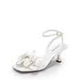 thumbnail image 1 of Tacones de boda con flores para mujer DREAM PAIRS blancos de 6.5 cm, 1 of 6