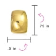 thumbnail image 4 of Bling Jewelry Womens Simple Shrimp Style Half Hoop Clip On Earrings Non Pierced Silver Gold Plated, 4 of 5