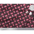 thumbnail image 2 of Soimoi Black Poly Georgette Fabric Hat Fashion Decor Fabric Printed Yard 42 Inch Wide, 2 of 3