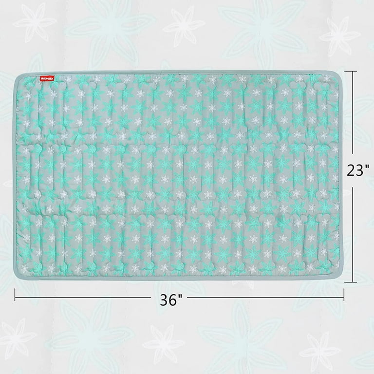 Moonsea Large 36 X 23 Dog Crate Mat, Soft Polyester Bed with Cute Stars,  Anti-Slip Bottom, Machine Washable