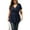Navy Blue, variant on UVPLove Women's Plus Size V Neck Casual Knit T-shirts Short Sleeve Blouse & Top,Navy Blue, XL