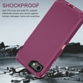thumbnail image 7 of Petocase for 2022/2020/3rd/2rd iPhone SE Case,iPhone 8/7 Case,Built-in Screen Protector Shockproof Dust/Drop Proof 3 in 1 Full Body Rugged Heavy Duty Phone Cover for iPhone SE 2022/2020,Purple Pink, 7 of 7