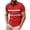 Burgundy Wine, variant on Short Sleeve T Shirts for Mens Fall Summer Collared Turtleneck Neck Brunch Fish Net Striped Tops Shirts Man Button 2026 Clothes Country Concert M