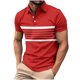 thumbnail image 1 of Camisas de Manga Larga para los Hombres Pullover Impresión Botón Turndown Cuello Blusa, Estilo de Manga Corta Casual, 1 of 9