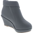 thumbnail image 3 of Lucky Top Stella-6K Children Girl's Platform Wedge Heel Fold Over Ankle Booties, 3 of 7