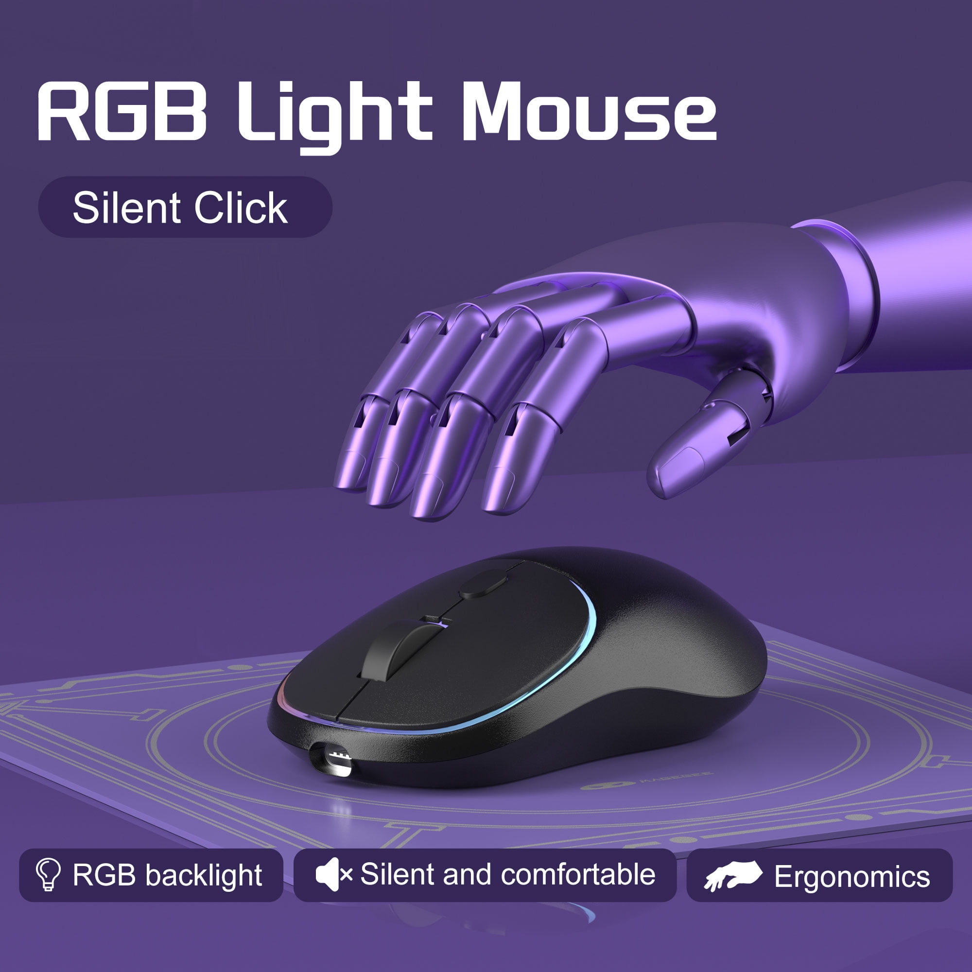 60% Retro Typewriter Round Wireless Keyboard and Mouse,2.4G RGB Backlit Keycaps Compact 68 Keys Keyboard Quiet Light Up Letters with Mouse for Computer Mac Windows PC Laptop