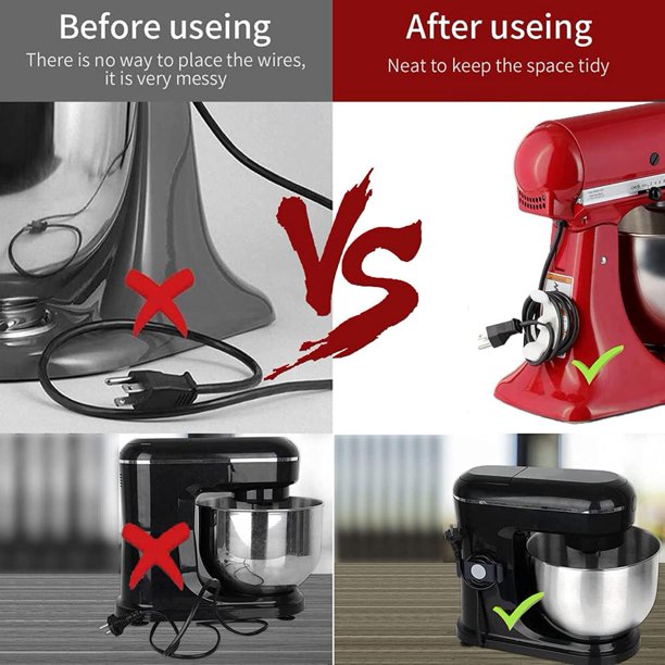 Organizador de cables para electrodomésticos de cocina - Soporte de cable universal de goma resistente B Sywqhk Libre de BPA