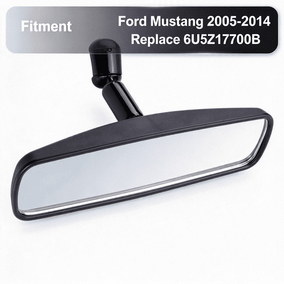 Rear View Mirror Interior Rearview Mirror Compatible for Ford Mustang 2005-2014 Replaces 6U5Z17700B