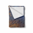 thumbnail image 2 of Space Soft Flannel Fleece Blanket, Exquisite Skyline with Planet Reflection and Sunrise on the Backdrop Galaxy Design, Cozy Plush for Indoor and Outdoor Use, 70" x 90", Orange Blue, by Ambesonne, 2 of 6