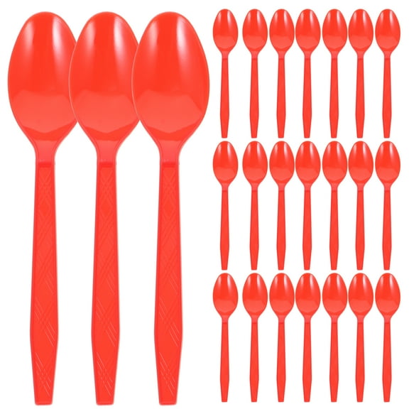 landege 80Pcs Disposable Shovel Spoons Ice Cream Scoops Convenient Desserts Spoons