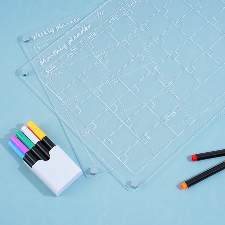 ULTIMATE BUNDLE Chalkboard Magnetic Fridge Planner outlets Includes 2 Free Pens & Eraser