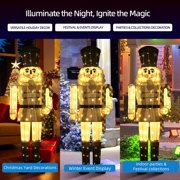 Starfree 61-inch Lighted Large Outdoor Nutcracker Christmas Decorations Indoor Christmas Yard Decoration Outdoor Lawn Decoration with LEDs for Holiday