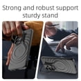 thumbnail image 3 of Allytechgroup Magnetic Case for Samsung Galaxy S25, Ripple Design Back Cover Compatible with Magsafe & Accessories Shockproof Camera Lens Kickstand Phone Case for Women Men, Gray, 3 of 6