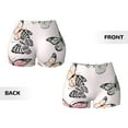 thumbnail image 6 of Yiaed Beautiful Butterfly Print Women's Athletic Shorts Running Shorts Sporty Short High Waisted Elastic Workout Shorts for Yoga Gym Running & Sports -Small, 6 of 8