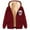 Wine 2, variant on Womens Winter Jackets Drawstring Full Zipper Fleece Lined Trench Warm Sherpa Notched Lapel Oversized Overcoat with Pockets,Wine 1,L