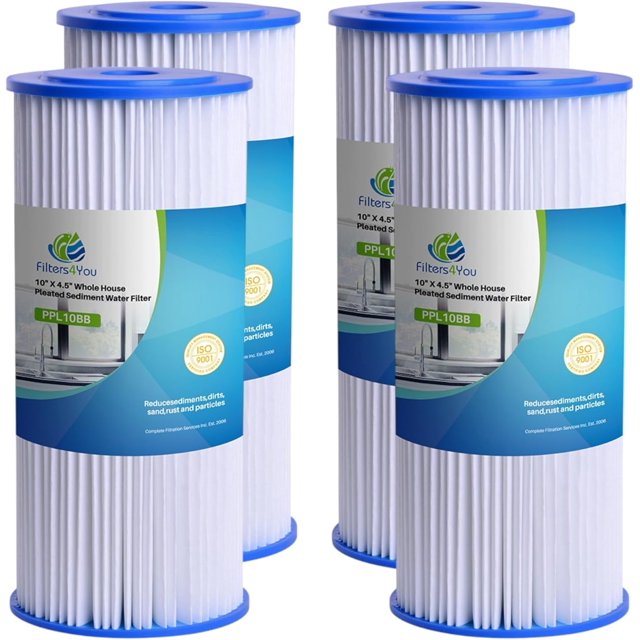 CFS \u2013 Whole House Pleated High Flow Water Filter Cartridges Compatible with HDX HDX4PF4 Models \u2013 Remove Bad Taste & Odor \u2013 Replacement Water Filter Cartridge \u2013 30 Micron (4 Pack)