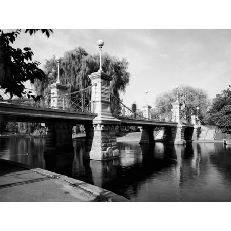 - Boston Public Garden Suspension Bridge Print Wall Art