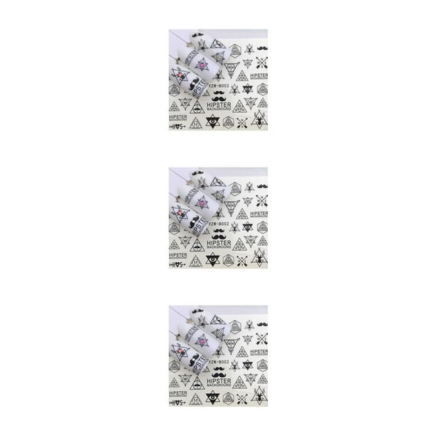 Vogacara Multi patrón de dibujos animados Animal Nails Art Sticker 3D Nail Wrap Sticker Tips