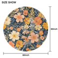 thumbnail image 6 of Pioneer Flower Floral Print Pattern Round Tablecloth 60"x60",Wrinkle Wipeable Table Cloth for Kitchen Dining Room Picnic Patio Party, 6 of 6