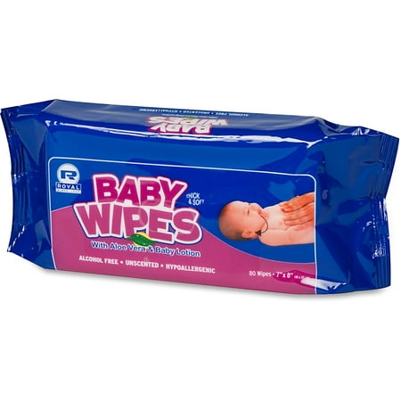 Royal Paper Products Baby Wipes Refill Pack, White, 960 / Carton (Quantity)