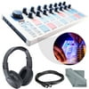 Arturia BeatStep USB/MIDI/CV Controller and Sequencer and Basic Bundle w/ Samson SR350 Pro Headphones + MIDI Cable + Fibertique Cloth