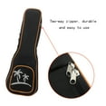 thumbnail image 4 of Yeacher 21 Inch Soprano Ukulele Bag Uke Ukelele Zippered Case Coconut Tree Pattern Style with Adjustable Single Shoulder Strap Black, 4 of 8