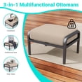 thumbnail image 5 of Sweecci 6 Piece Aluminum Patio Furniture Set with 5.1" Thick Cushions, Patio Conversation Sets with Ottomans, 3.3" Wide Armrests Outdoor Sectional Sofa Set for Porch, Backyard, Balcony,Khaki, 5 of 9