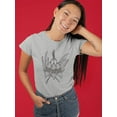 thumbnail image 2 of Crystals And Leaves Shaped T-Shirt -Image by Shutterstock, Female XX-Large, 2 of 4