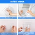 thumbnail image 4 of Acrylic Wall Mounted Shower Caddy, Clear, 12.4" x 3.42" x 3.26" Acrylic Shelf, No Drilling Hang Walls Adhesive Shelf, Acrylic Bathroom Shelves with Self Adhesive Tape for Bathroom, Kitchen, 4 of 8