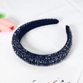 thumbnail image 6 of Unique Bargains Bling Padded Hairband Sparkle Faux Crystal Headbands Deep Blue, 6 of 7