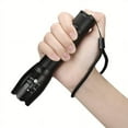 thumbnail image 2 of Kunova (TM) 2PCS Tactical Flashlight, Ultra Bright XML T6 LED Torch with 5 Light Modes & Adjustable Focus for Emergency Camping Hiking (2 Pack), 2 of 7