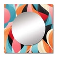 thumbnail image 2 of Designart "Illusory Geometric Twists In Blue And Orange" 0 Square Mirror Wall Decor Vintage - Large Blue Square Bathroom Mirror - Square Printed Wall Mirror Art, 2 of 5