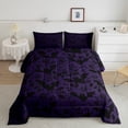 thumbnail image 2 of Castle Fairy Flying Animal Bats Twin Comforter Sets,Gothic Floral Rose Bedding Set, 2 of 8